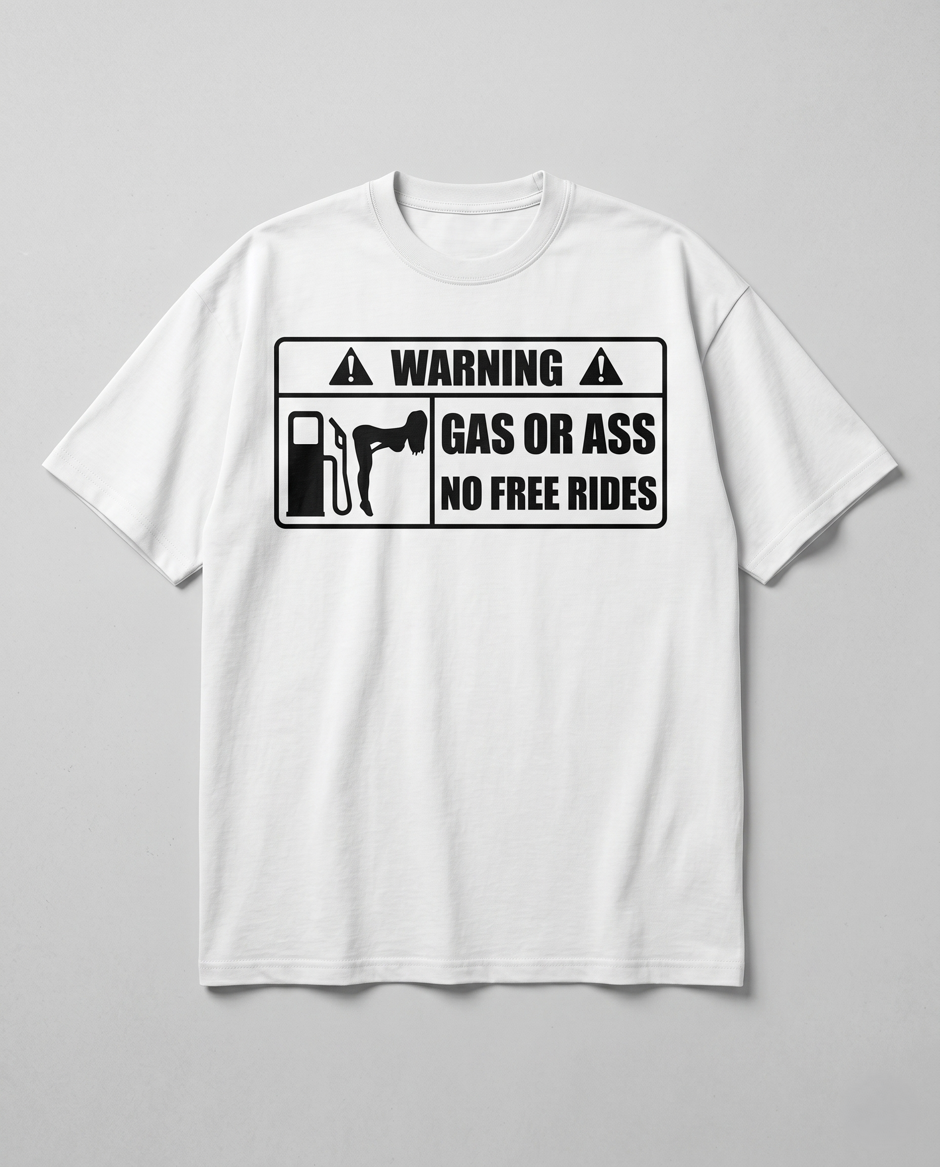Warning Oversized Streetwear T-Shirt