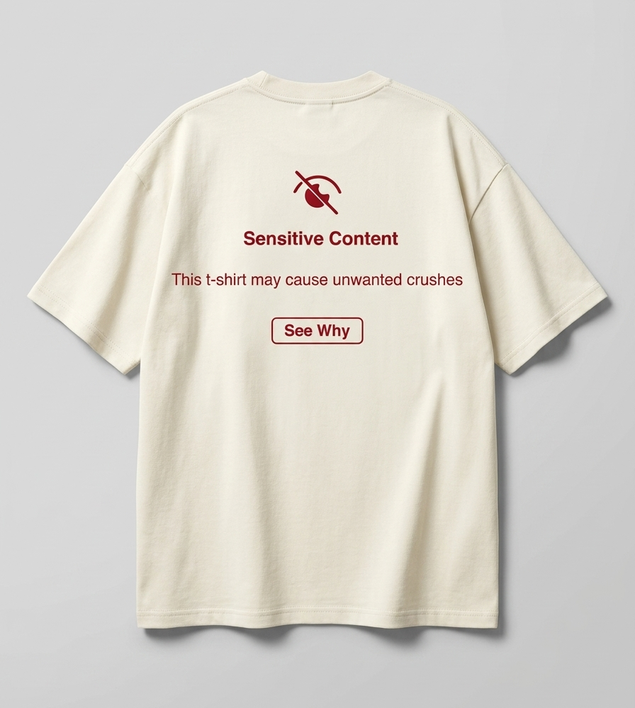Sensitive Content Oversized Streetwear T-Shirt