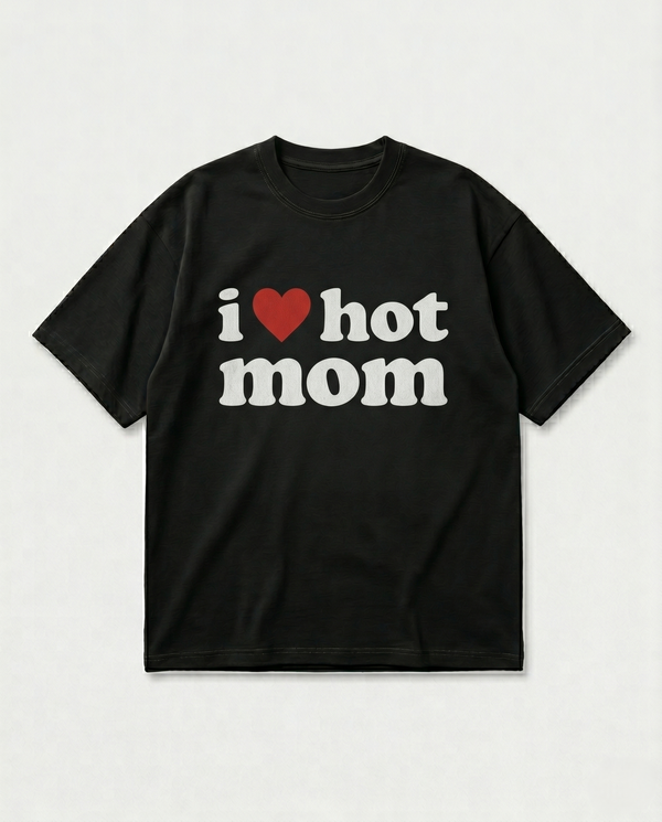 Photo of I Love Hot Mom Oversized Streetwear T-Shirt