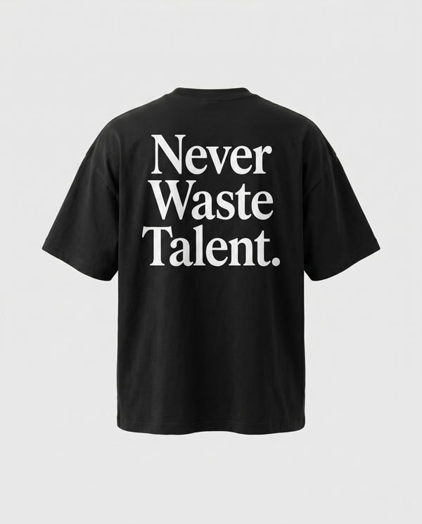 Photo of Never Waste Talent Oversized Streetwear T-Shirt