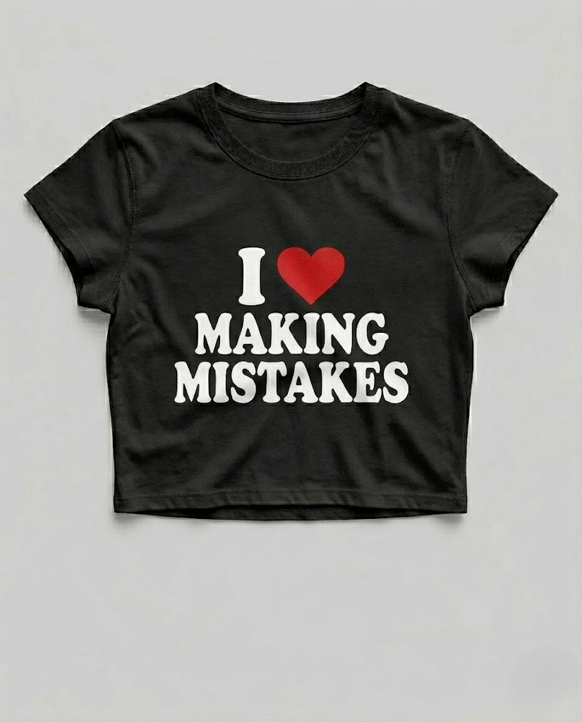 I Love mistake Cropped Top